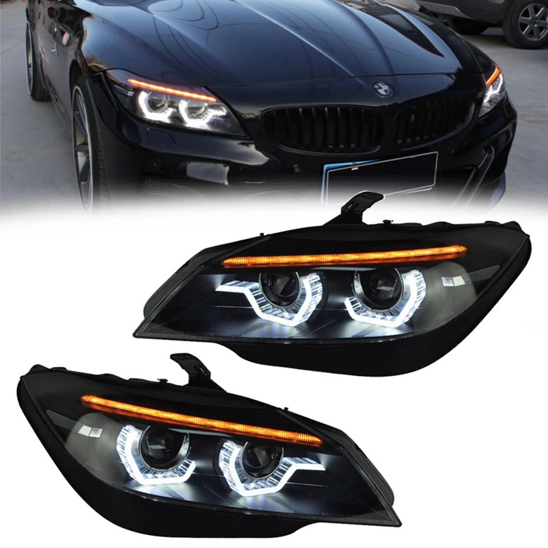 Faro Anteriore Per Bmw Z4 E89 2009-2016 Car Muslimayled Drl Hella 5 Xenon Lens Hid H7 Bme Z4 Accessori Per Auto