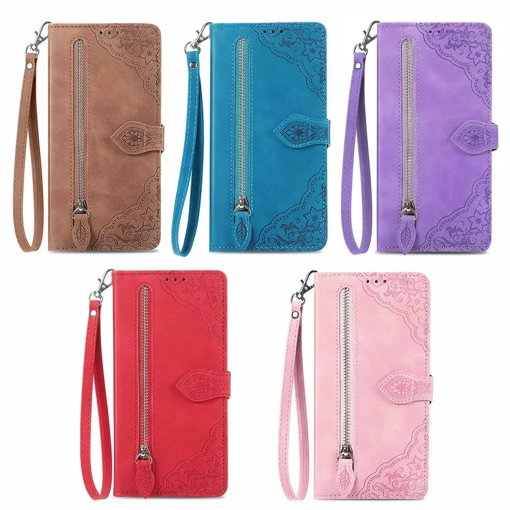 Luxury Zipper Leather Book  with 360° Protection and Flip Cover