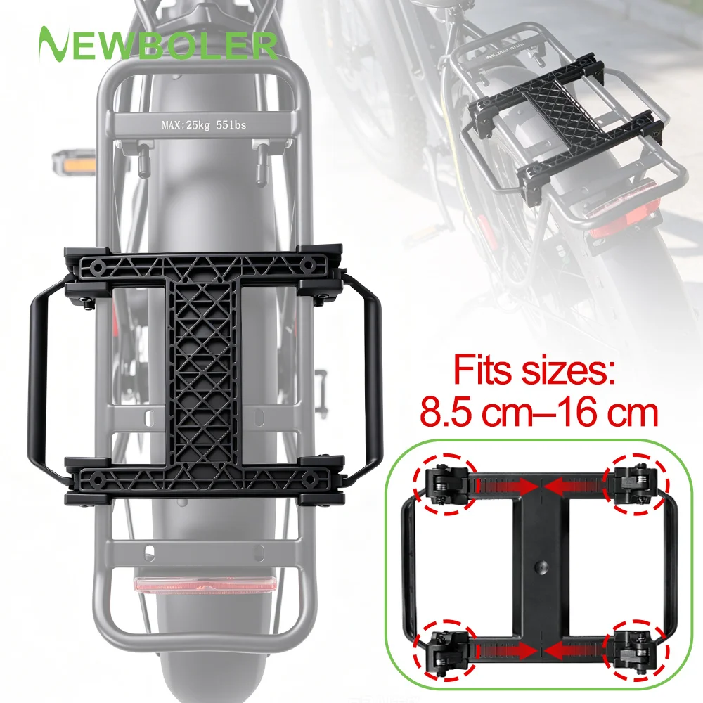 NEWBOLER E-Bike Quick Release Adjustable Bracket Bicycle Cargo Rack For Outdoor Travel Shopping Bicycle Accessories