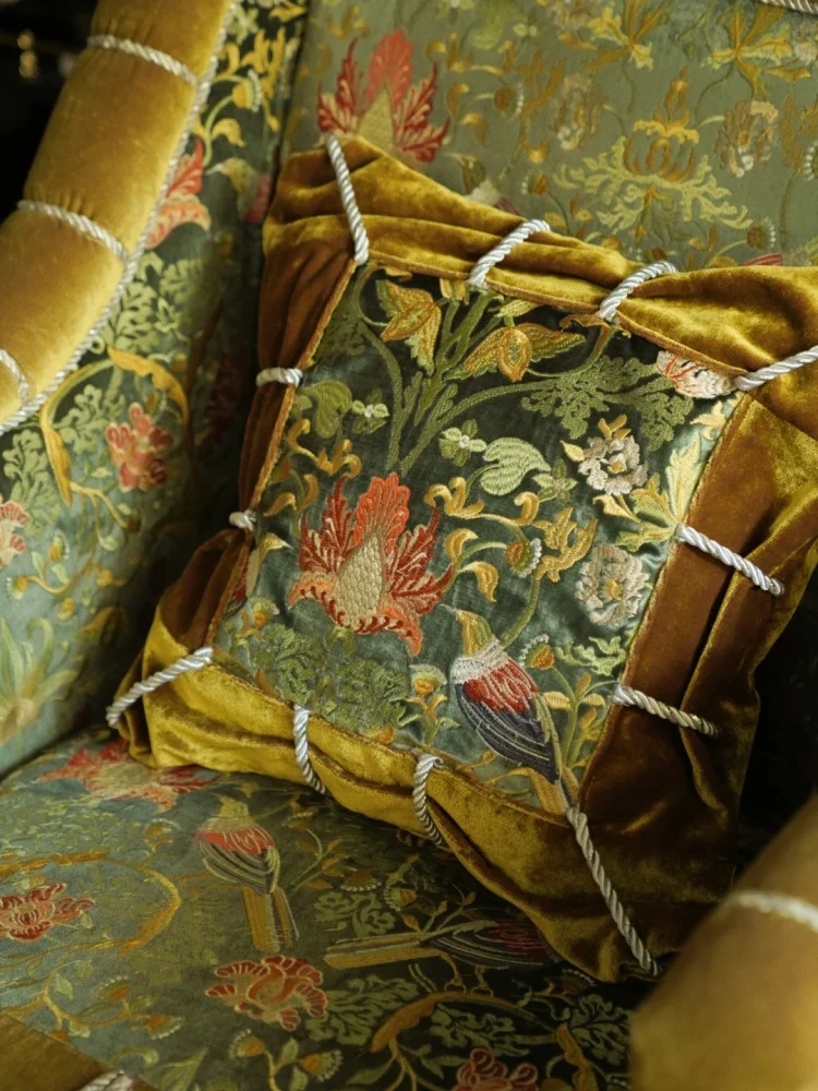 Forest dance party pillow, popular heavy industry embroidery, out-of-print cushion, light luxury living room sofa 8