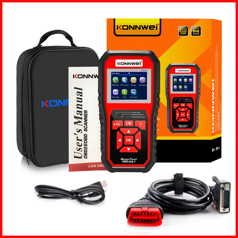 KW850CarDiagnosticScannerToolsOBDIIAutoTesterOBD2Full
