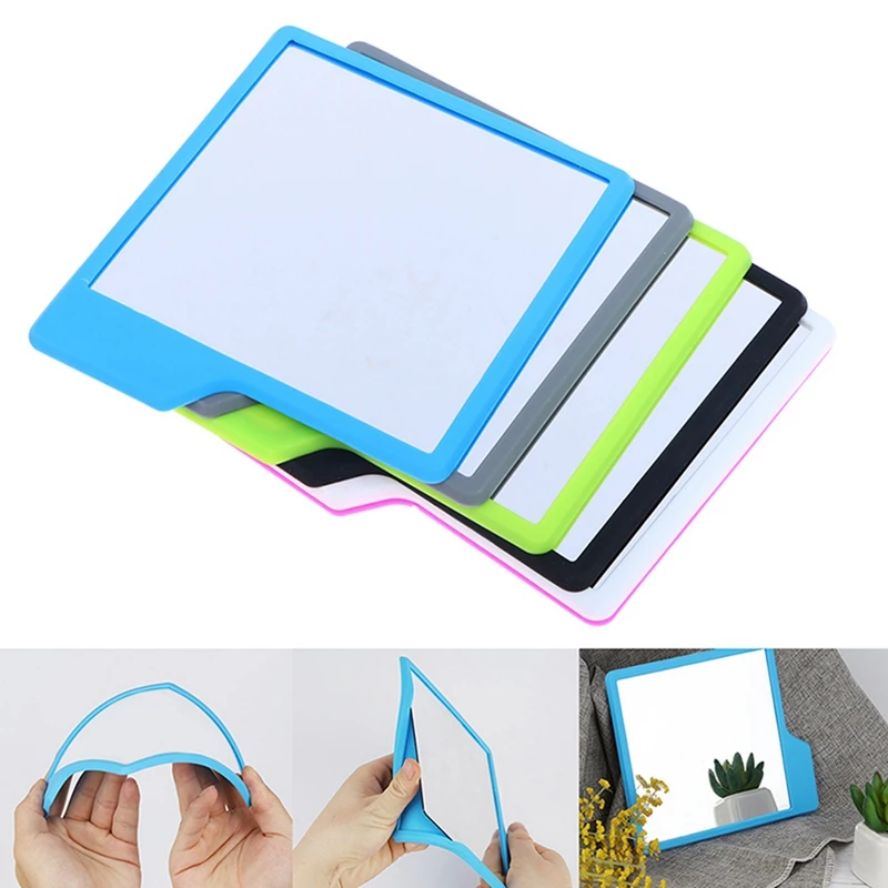 Fashion Silicone Mirror Self Grips Shatterproof Shaving Makeup Shower Travel Washroom 2