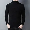 Trend Fashion Autumn Winter Sweaters Men Solid Turtleneck Mink Cashmere Thicken Smart Casual Long Sleeve Pullovers Knitted Tops 1
