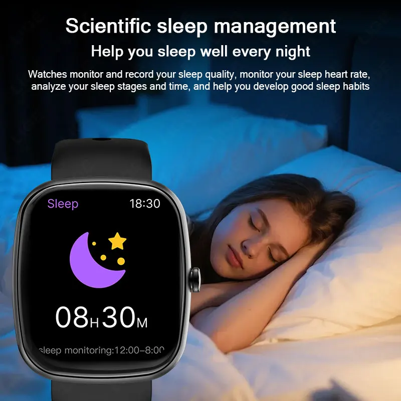 LIGE Bluetooth Call Smart Watch 1.83" Men Dynamic Island Sport Heart Rate Smartwatch Women Custom Dial Watches For Android IOS