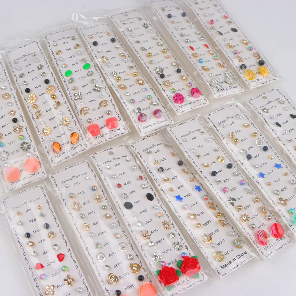 20 Sätze/los Mini Ohrstecker Set Mixed Stil Mode Frauen Schmuck Geschenk Für Freunde Party Geschenke Großhandel – Detail 14