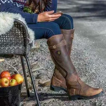 Women's Knee-High Suede Riding Boots 1