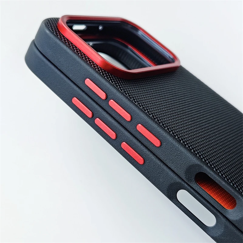 Luxury Leather Colorblock Shockproof Bumper Case -