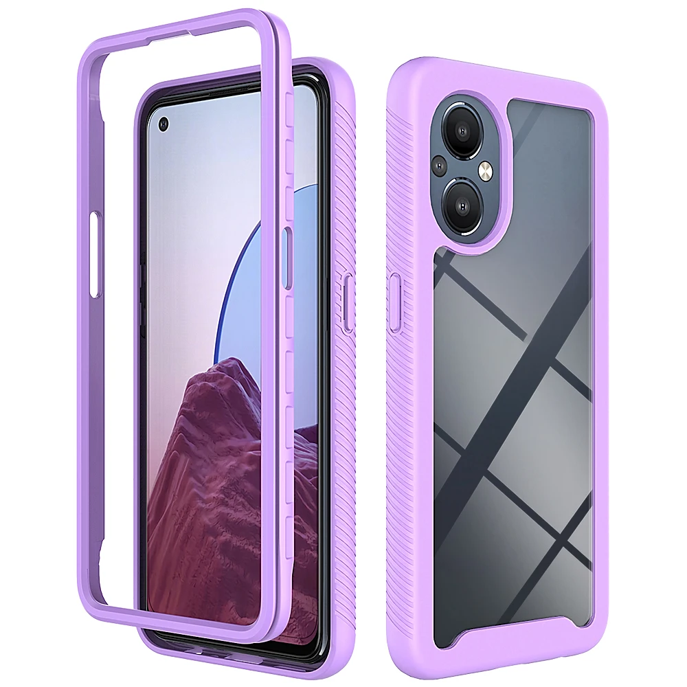 Per Oppo Reno 7 Lite Caso Antiurto Ibrido Doppio Strato Armatura Copertura Trasparente Per Oppo Reno 8 Lite 6 Lite 5 Lite 7Z 5G Realme C21Y