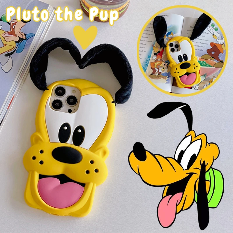 3D Disney Cartoon Pluto the Pup Soft Silicone Skin Cover For