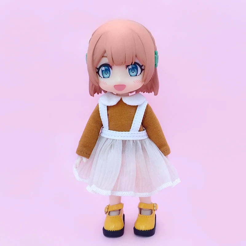 Ob11 Doll Long Sleeved Collar T-Shirt Top Clothes Doll Suspender Skirt  Doll For Molly Gsc Ymy P9 P10 Body Uf Nendoroids Dolls 3