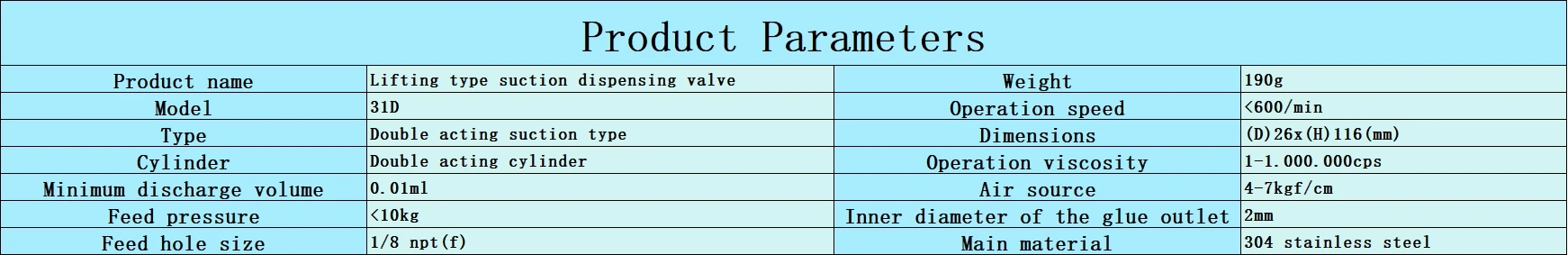 Description Picture 2 of itemHot Sale Dispensing Valve Ejector Type Spray Valve Pneumatic Double Liquid Dispensing Machine Back Suction Alcohol Drip Valve