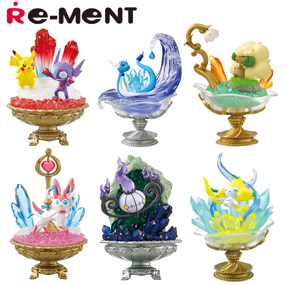 in-magazzino-originale-re-ment-pokemon-pokemon-gemstone-collection-2-pikachu-sableye-sylvion-dragonair-model-toys-mini-figure