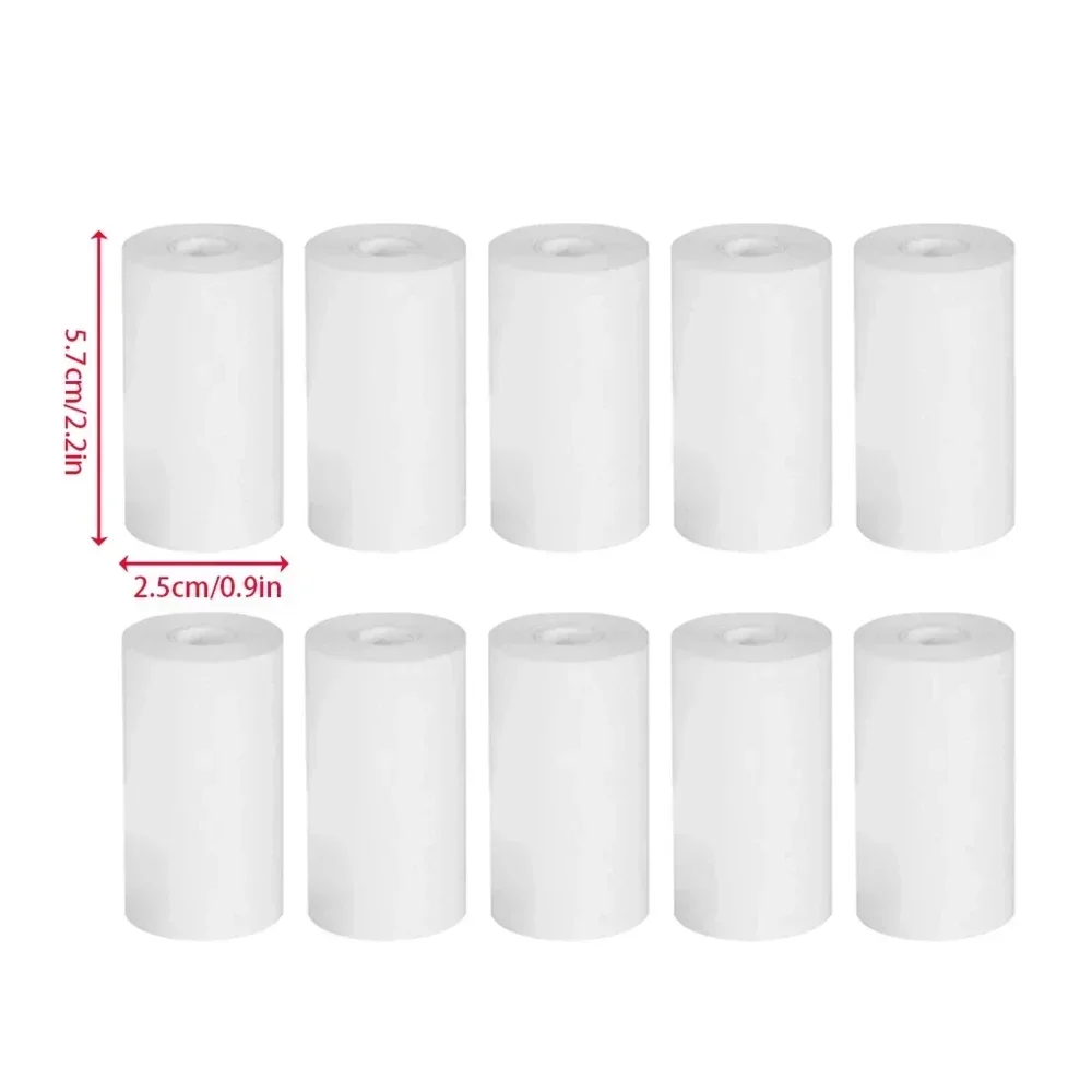 

57*25mm 10 Thermal Paper Color White for Children Camera Instant Printer and Kids Camera Printing Paper Replacement Accessories