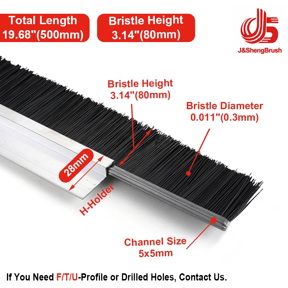 Aluminum Alloy Door & Window Seal Strip Brush - Dustproof & Waterproof Isolation Barrier Accessory