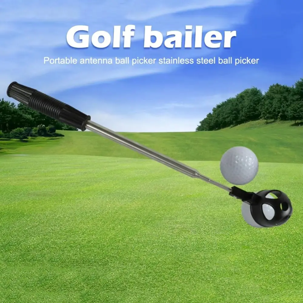 Adjustable Telescopic Golf Ball Retriever Locking Easy Grab Ball Golf Ball Picker Stainless Non-Slip Handle