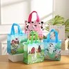 StoBag 4pcs Cartoon Non-woven Gift Tote Bags Kids Child Fabric Candy Package Waterproof Storage Reusable Pouch Birthday Party 2