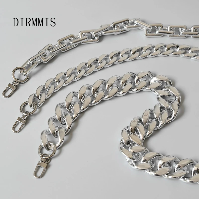 Neue Mode Frau Handtasche Zubehör Kette Abnehmbare Ersatz Cool Silber Acryl Strap Frauen Schulter DIY Solide Harz Kette