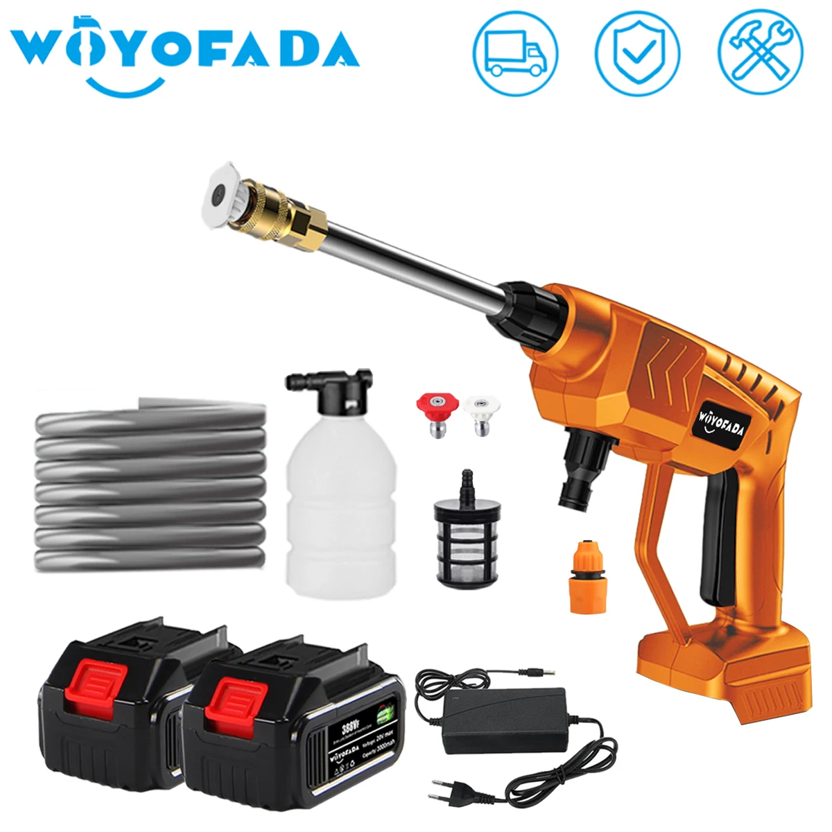 30Bar Wireless High Pressure Car Washer Cordless Car Wash Pressure Cleaner Cleaning Machine Water Pump For Makita 18V Battery 5 5kw 7hp high pressure washer pump 200bar 15lpm plunger pump cleaner water jet electric high pressure washer car wash pump 13