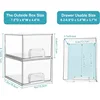 4 Pack Clear Stackable Storage Drawers, 4.4'' Tall Acrylic Bathroom Makeup Organizer,Plastic Storage Bins For Vanity 3