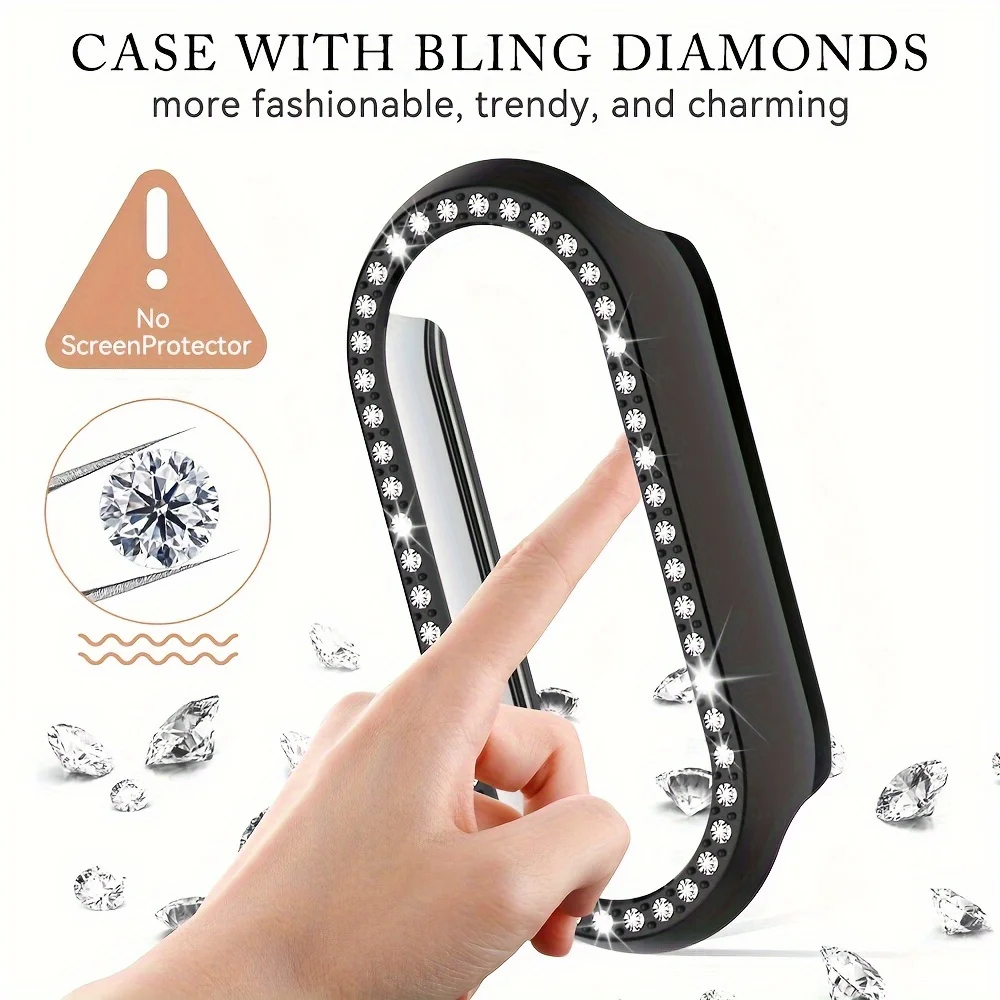 Set of 2 Crystal Rhinestone Bling Protective Frames