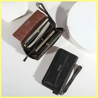 Men's PU Zipper Handbag, Large Capacity Long Wallet with Card Holder & Coin Purse, Phone Clutch Bag - Image 4