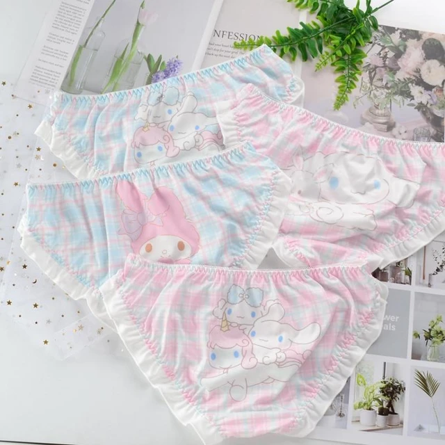 Kawaii Cinnamoroll Panties Cartoon Sanrio My Melody Japanese Girly Style  Comfortable Breathable Briefs Cute Student Underwear
