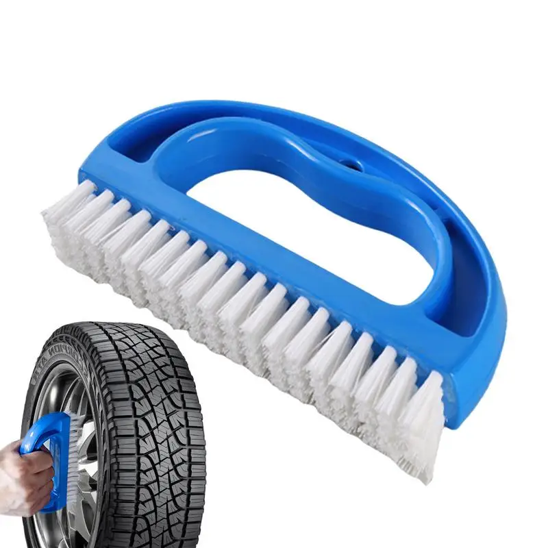 

Car Wheel Brush D Shape Tire Brush with Curved Handle Quick Bubble Easy Scrubbing Car Carpet Cleaning Supplies Automobile