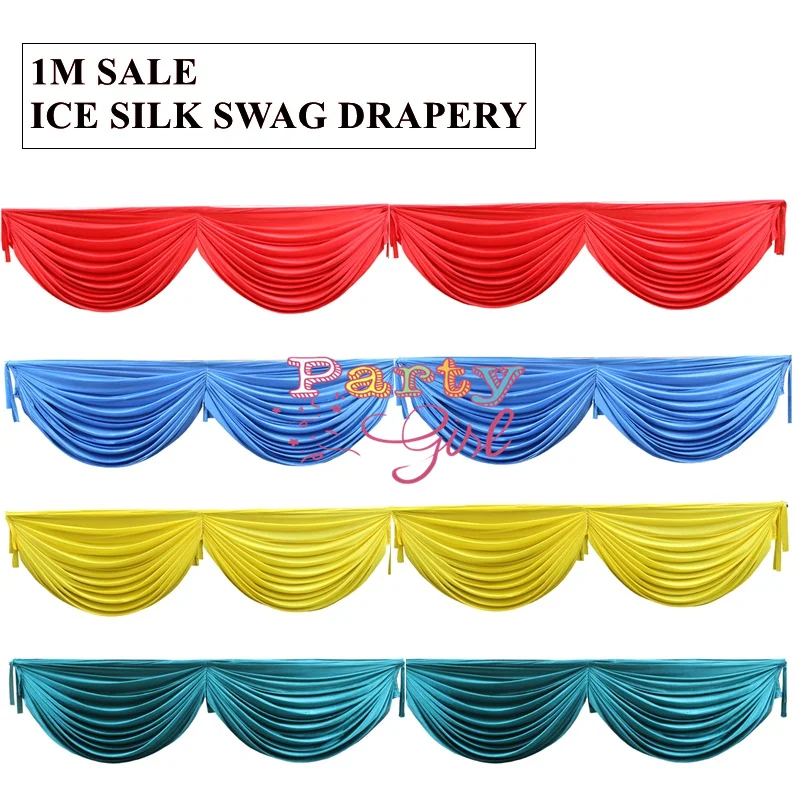 

Ледяная шелковая драпировка Swag для свадьбы, занавеска, сценический фон, скатерть для стола, украшение для вечевечерние