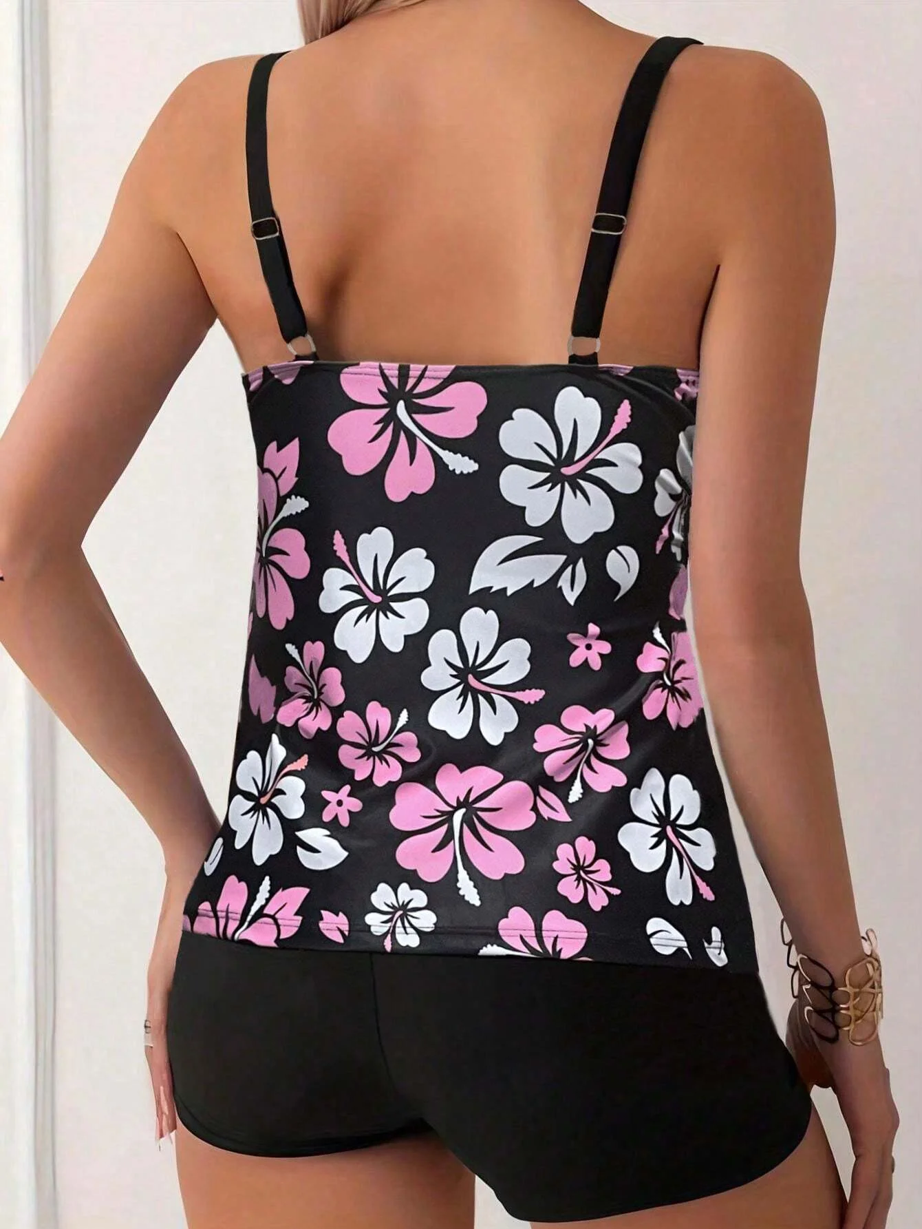 Women Swimsuit Women Two Piece Sets Sexy Floral Tankini Swimsuit Women Printed Swimwear Female Padded Bathers Bathing Swim Suit Swimming Beachwear Summer