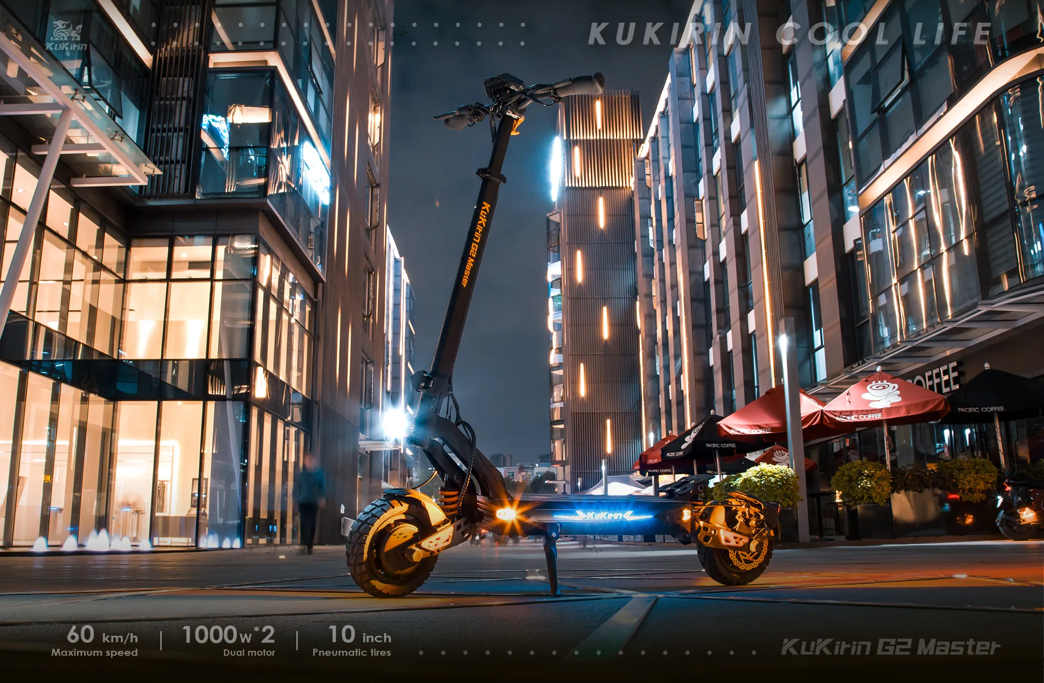 Trottinette électrique Kukirin G2 Master double moteur 2000W