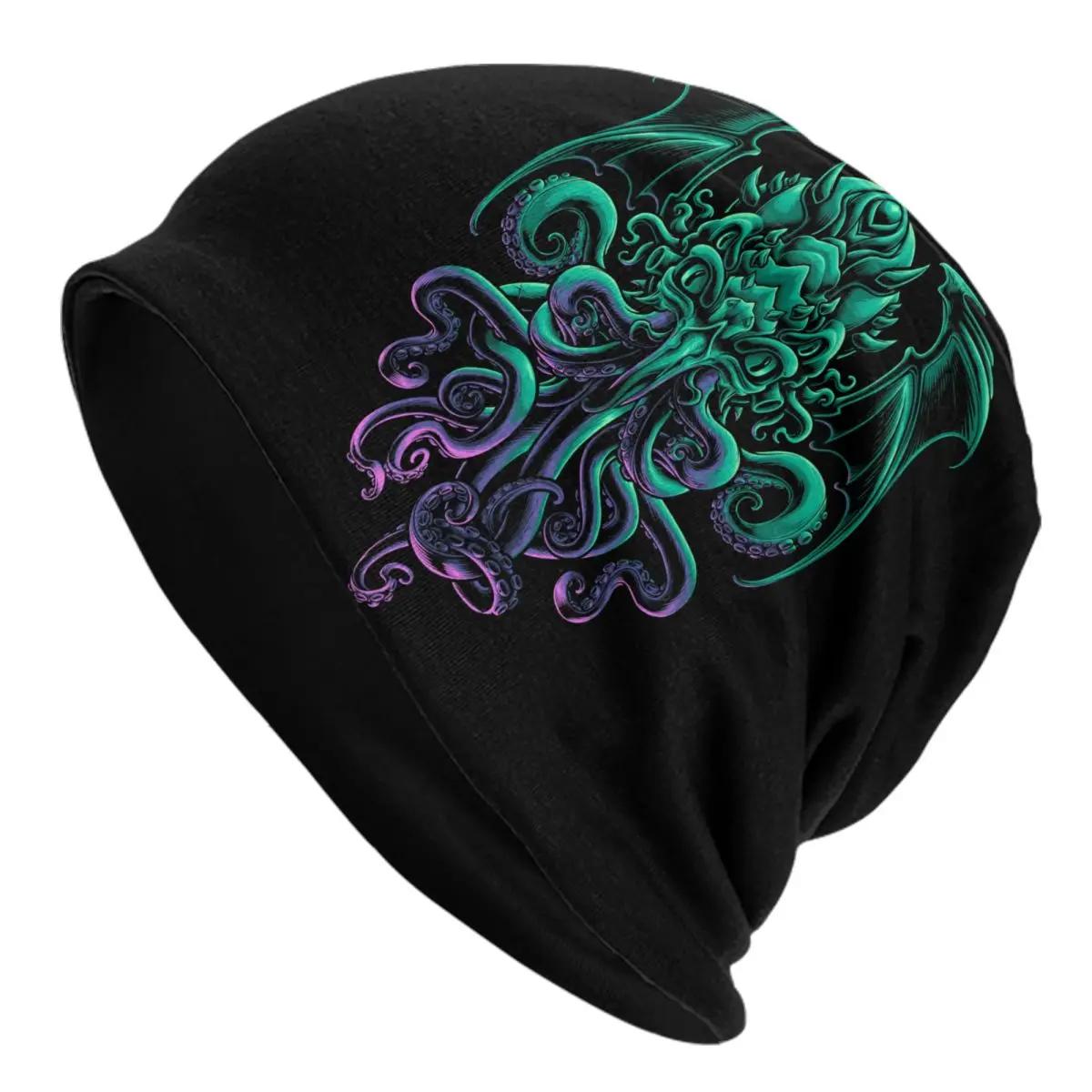 

Cool Lovecraft Cthulhu Bonnet Hats Hip Hop Knitted Hat For Women Men Winter Warm The Old God of R'lyeh Skullies Beanies Caps