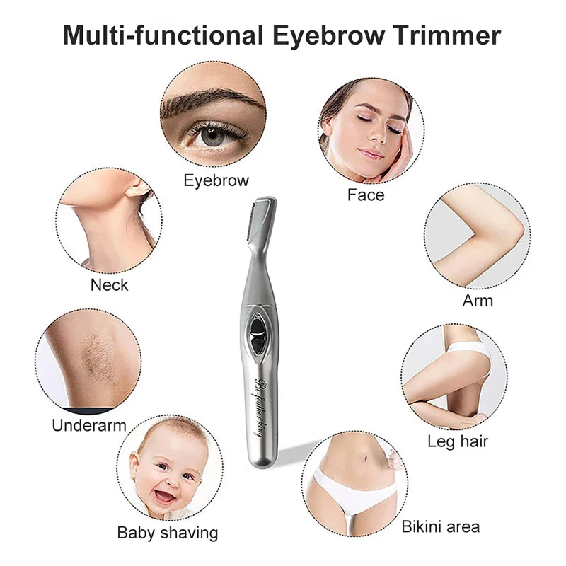 Electric Eyebrow Trimmer Men's And Women's Automatic Eyebrow Trimmer Portable Hair Removal Beauty Beginner Beauty Tool