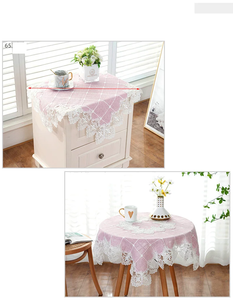 Nordic modern grid tablecloth, high-end lace creative dining table cloth, coffee table tablecloth, table flag, new style_voghion.com