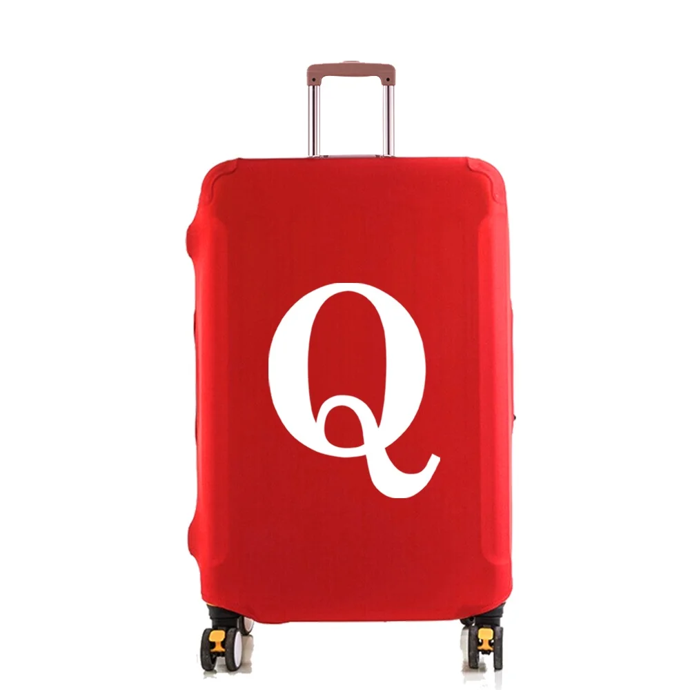 Luggage Cover Protector Elastic Dustroof Fashion Suitcase Dust Cover Fit 18-28 Inch Trolley Baggage 26 White Letter Name Print 2