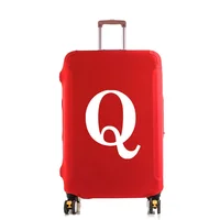 Luggage Cover Protector Elastic Dustroof Fashion Suitcase Dust Cover Fit 18-28 Inch Trolley Baggage 26 White Letter Name Print 2