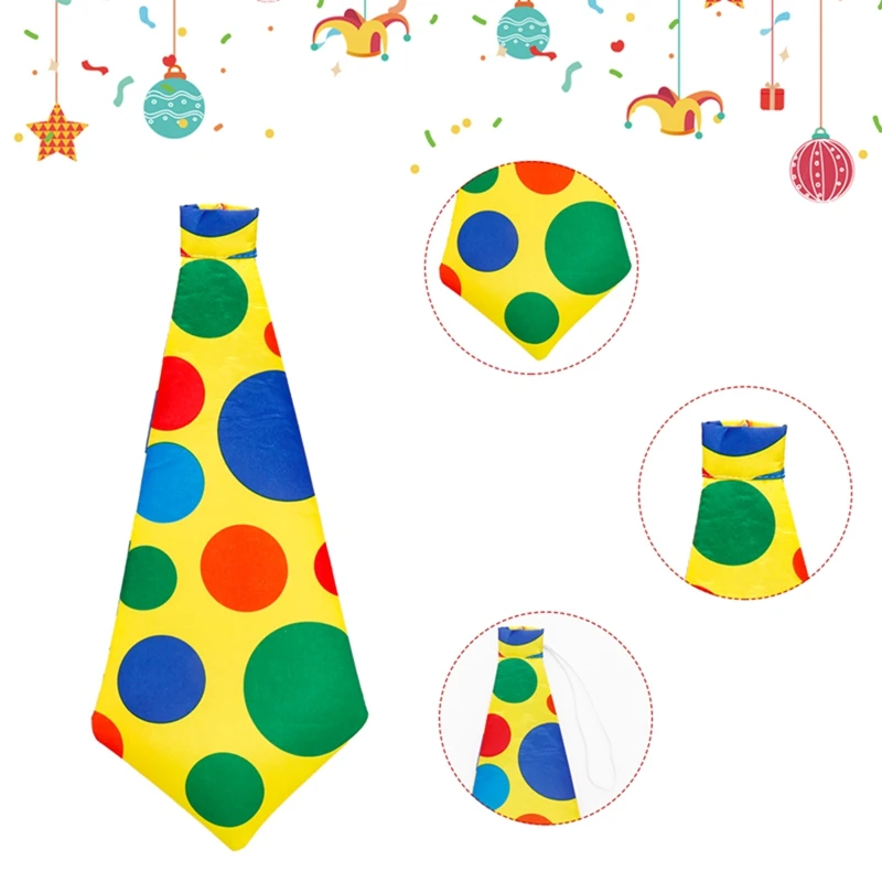 Clown Tie Bow Carnival Circus Costume Cosplay Fancy Dress Prop Colorful Polka Dot Party Sets Adult Children Role Play Suits