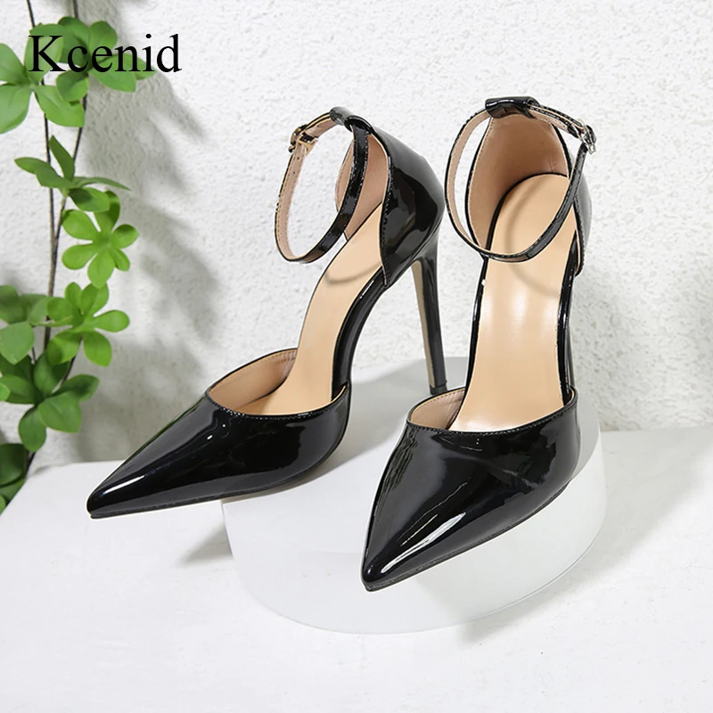 

Kcenid Sexy Pointed Toe Pumps Summer Stiletto High Heels Ladies Party Prom Bridal Women Pumps Buckle Ankle Strap Sandals