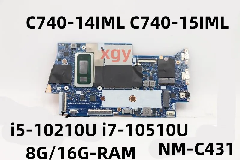 

FYG41 NM-C431 For Lenovo Yoga C740-14IML C740-15IML Laptop Motherboard With Core i5-10210U i7-10510U CPU 8G/16G-RAM 100% Test OK
