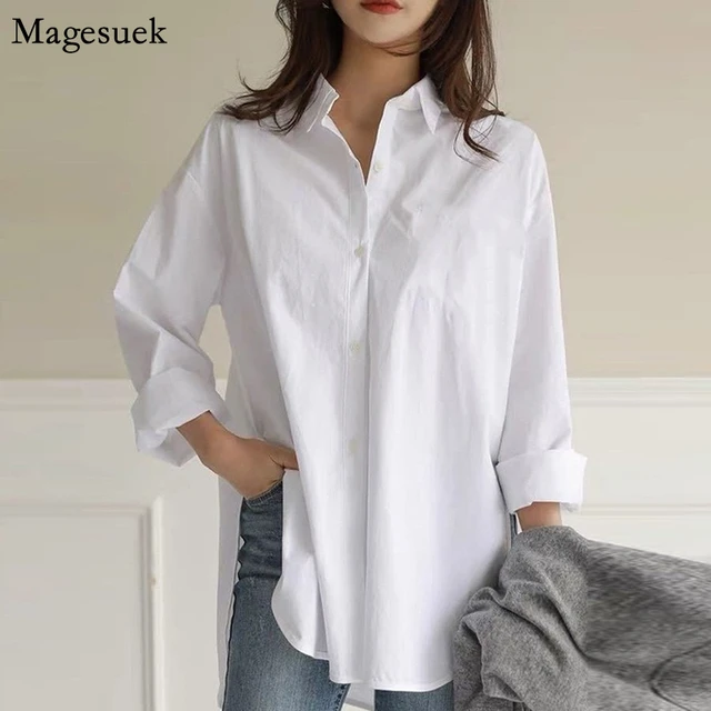 Women's Long Sleeve Size White Shirts & Tops + FREE SHIPPING