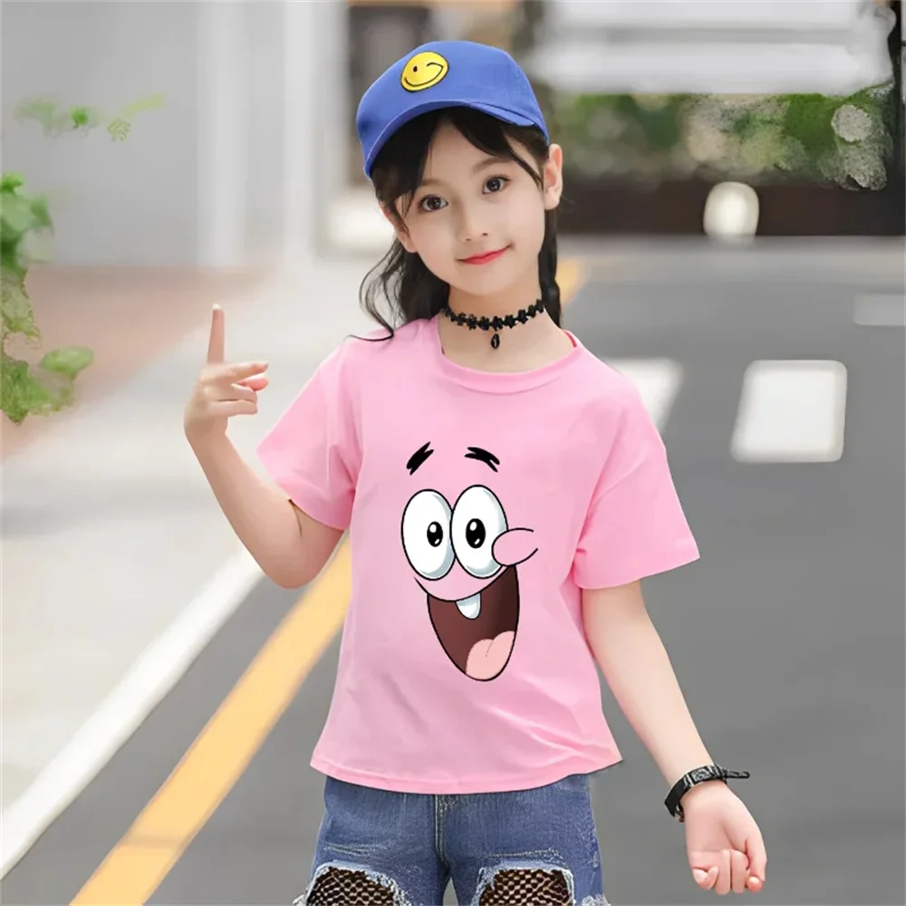 New SpongeBob T-shirt Kids Sweatshirt Kids Short Sleeve Boys Girls Clothing Summer Short sleeve ages 3-12 2