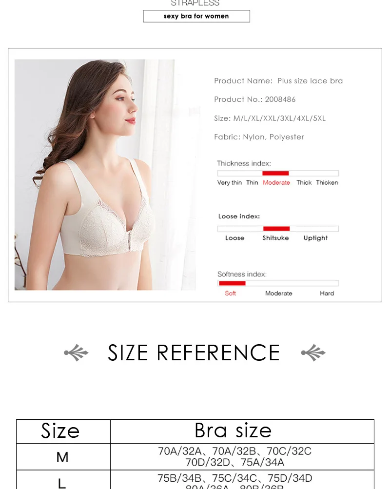 Large Big Plus Size Front Buckle No Steel Ring Bra Women's Traceless  Underwear Lace U-back Breast-feeding 5xl 6xl Dropshipping - Bras -  AliExpress