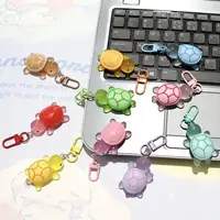 Cute Glow in The Dark Turtle Keychain for Women Girls Backpack Pendant Colorful Tortoise Keyring Student DIY Accessories Gift 3