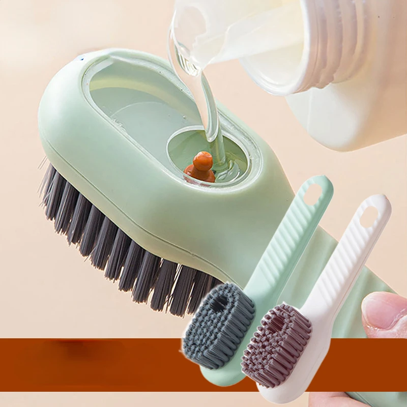 1/2Pcs Multifunctional Cleaning Brush Soft-bristled Liquid Shoe Brush Clothes Shoe Clothing Board Cleaner