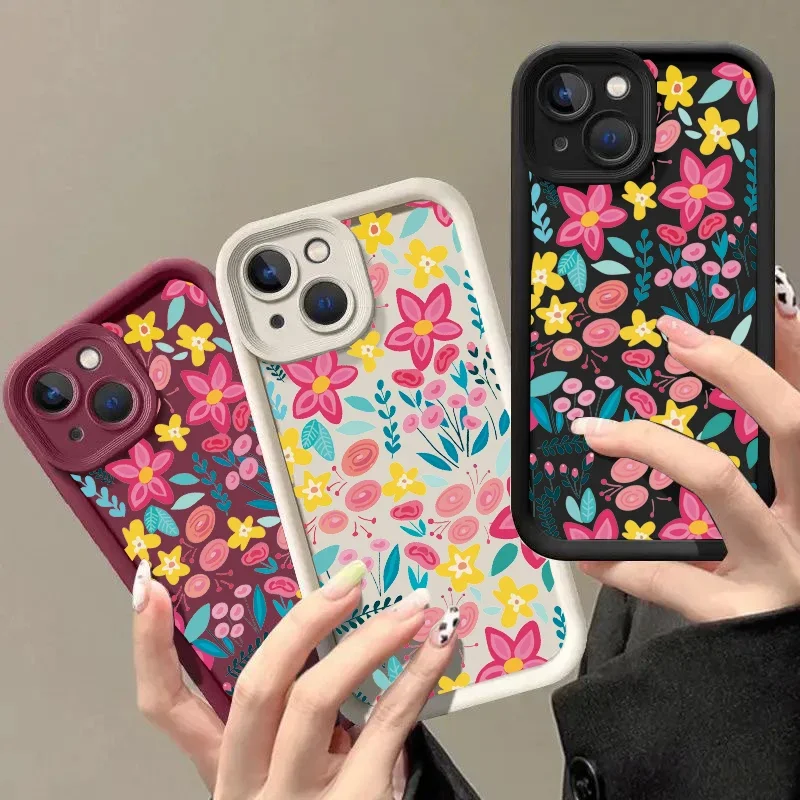 Floral Silicone Cellphone Case - Stylish Protective Cover