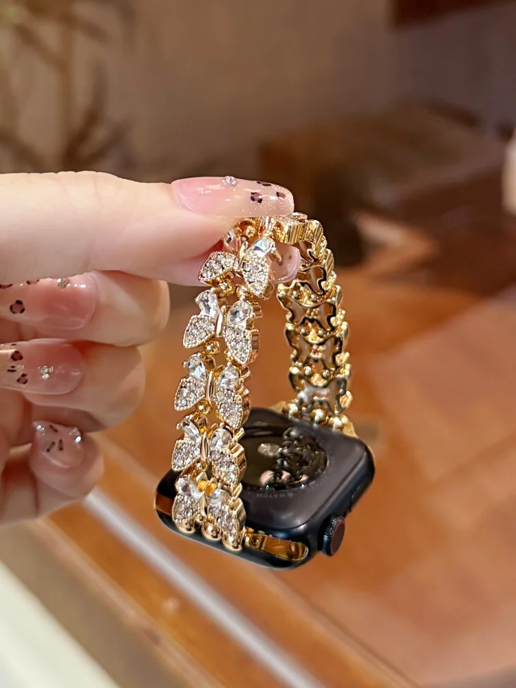 Elasticity Butterfly Diamond Band - Metal Strap
