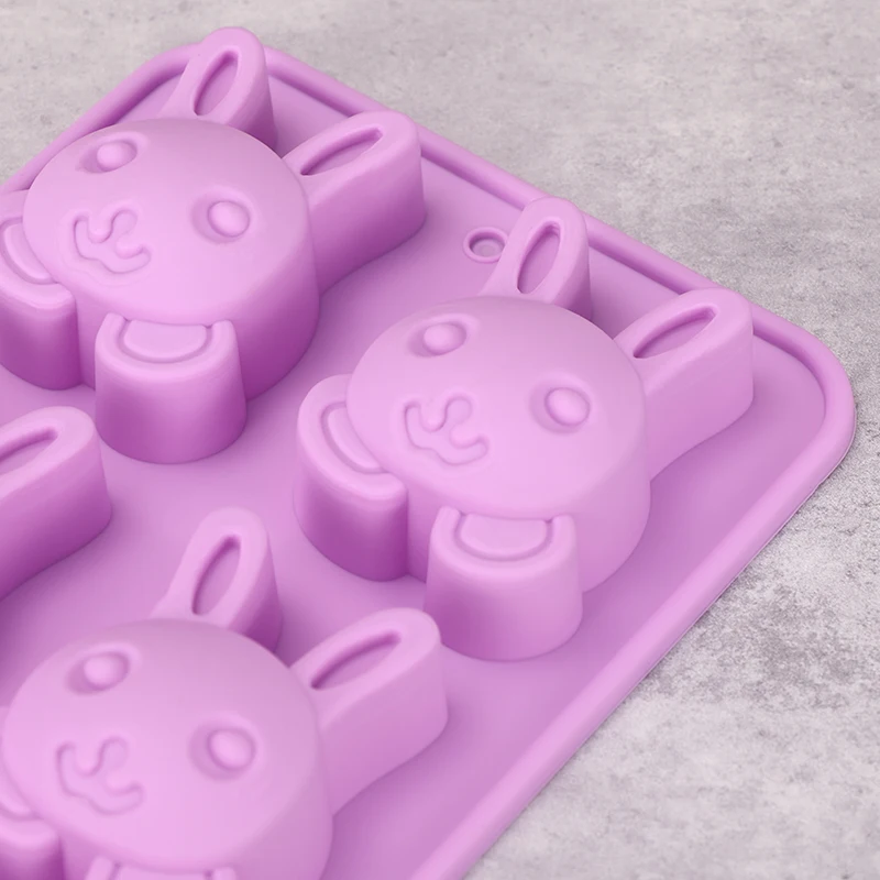 Stampo in silicone per coniglio 3D con piccolo martello Stampi per cioccolato di buona Pasqua Stampo per bombe Bakeware  15