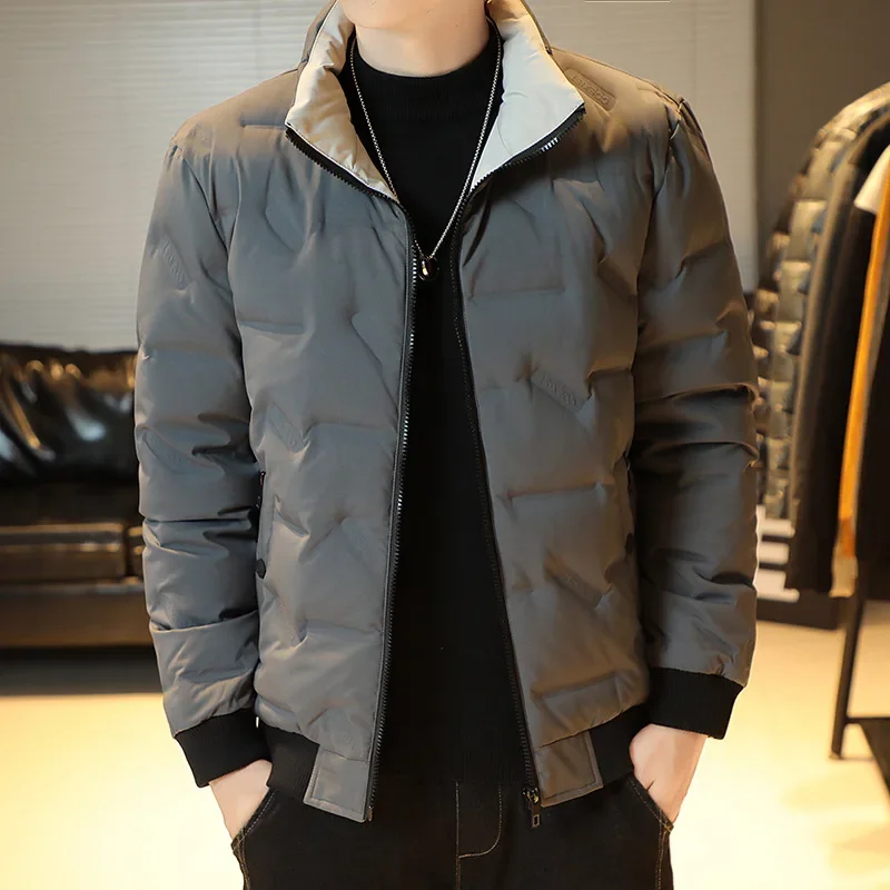 Winter Men's Down Jacket Comfortable Warm 80% White Duck Feather Double-Sided Wearable Fashionable Plus Size Top