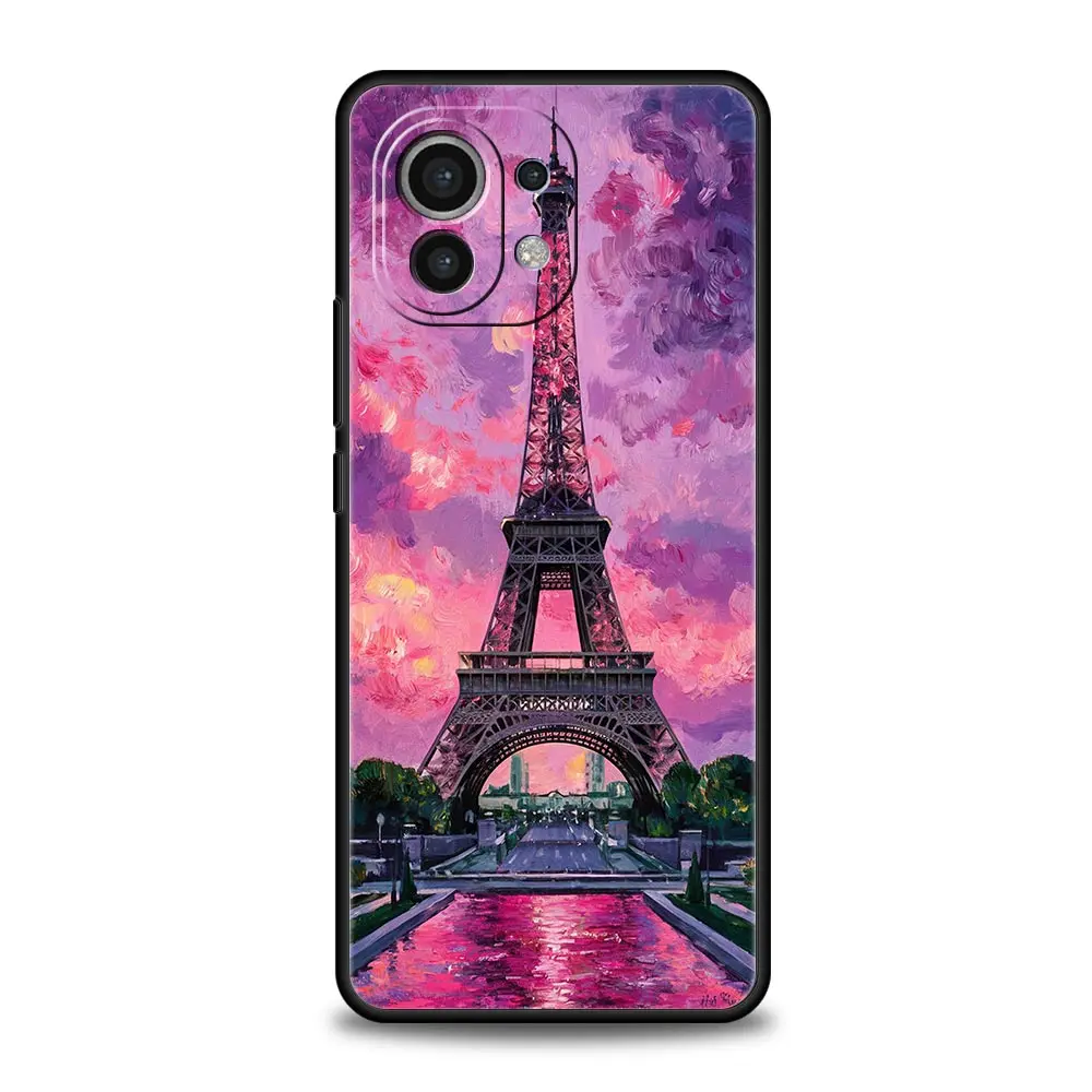 Elegant Red Umbrella Eiffel Tower Soft Phone Case