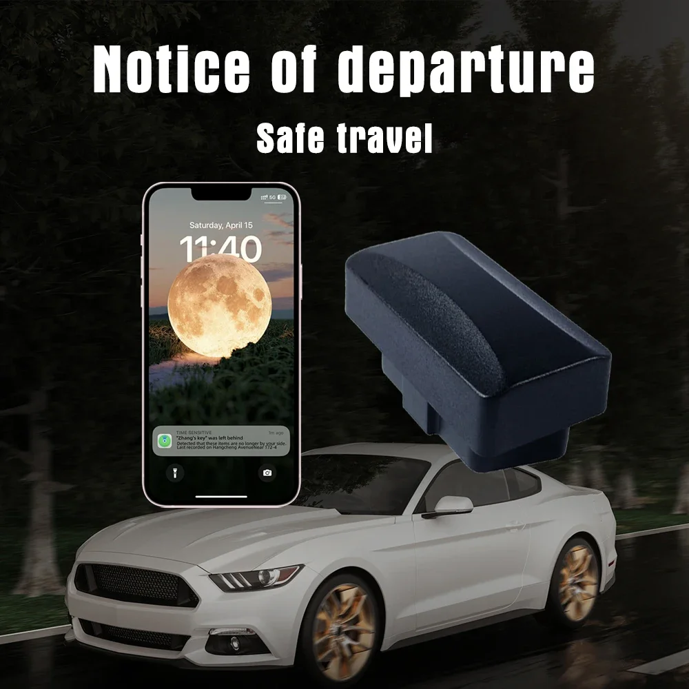 OBD Tracker with GPS Locator and Find My App for Vehicle Anti-Lost Monitoring