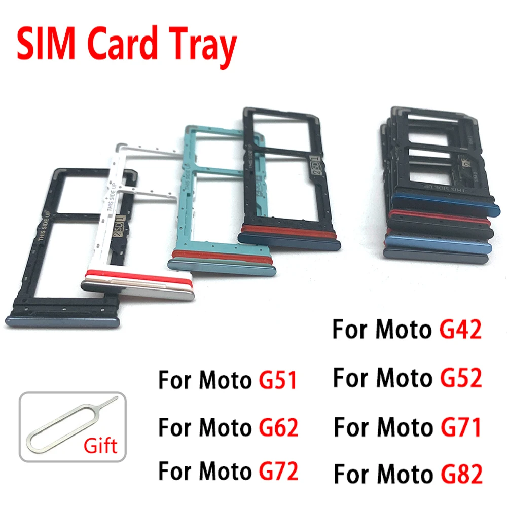 

Новинка держатель Micro Nano SIM-карты лоток Слот для микросхем держатель для выдвижного ящика адаптер гнездо для Motorola Moto G42 G51 G52 G62 G71 G72 G82